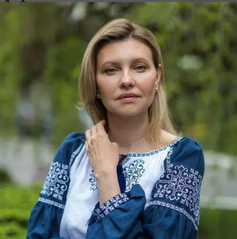 乌克兰第一夫人欧琳娜·泽连斯卡。（olenazelenska_official Instagram)