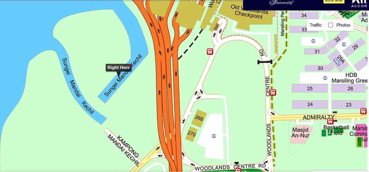 Sungai Mandai Kecil。(streetdirectory)