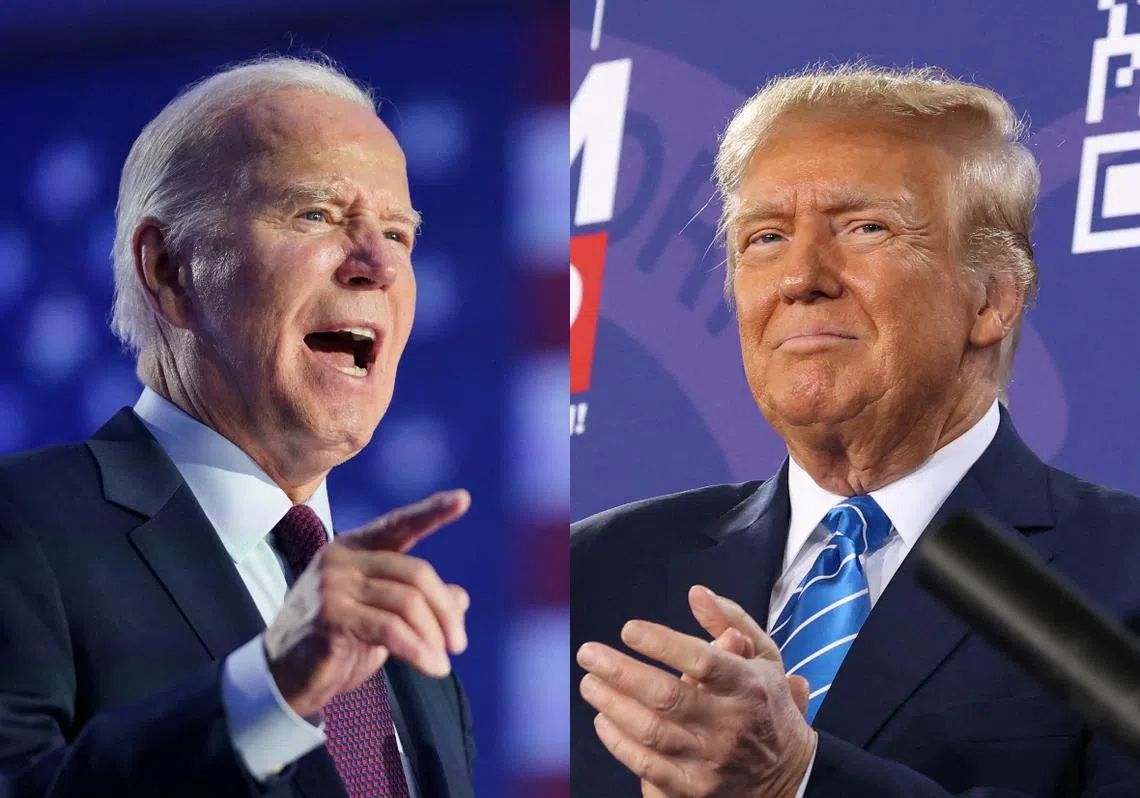 拜登（左）和特朗普（右）预料将在今年11月美国大选迎来二度对决。（红蚂蚁制图）