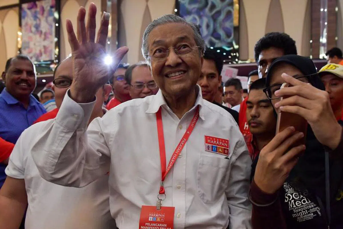  92岁的马哈迪出征挑战国阵（法新社） 