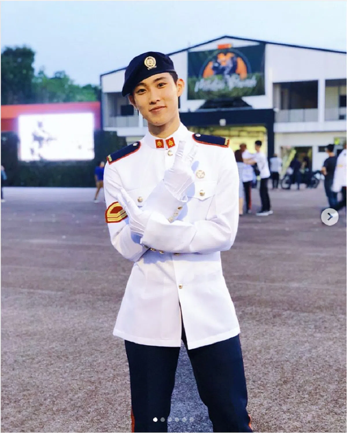  骆建佑于去年10月2日完成兵役（取自骆建佑的IG) 