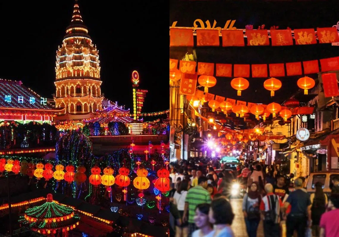 有网民署名“槟城人”和“马六甲人”戏称槟城和马六甲在过年期间全城关闭，劝游客勿前往。（李国豪制图）