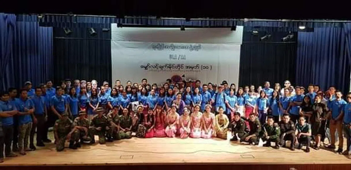  若开军成军纪念活动在本地民众联络所举办。（若开军相关推特） 