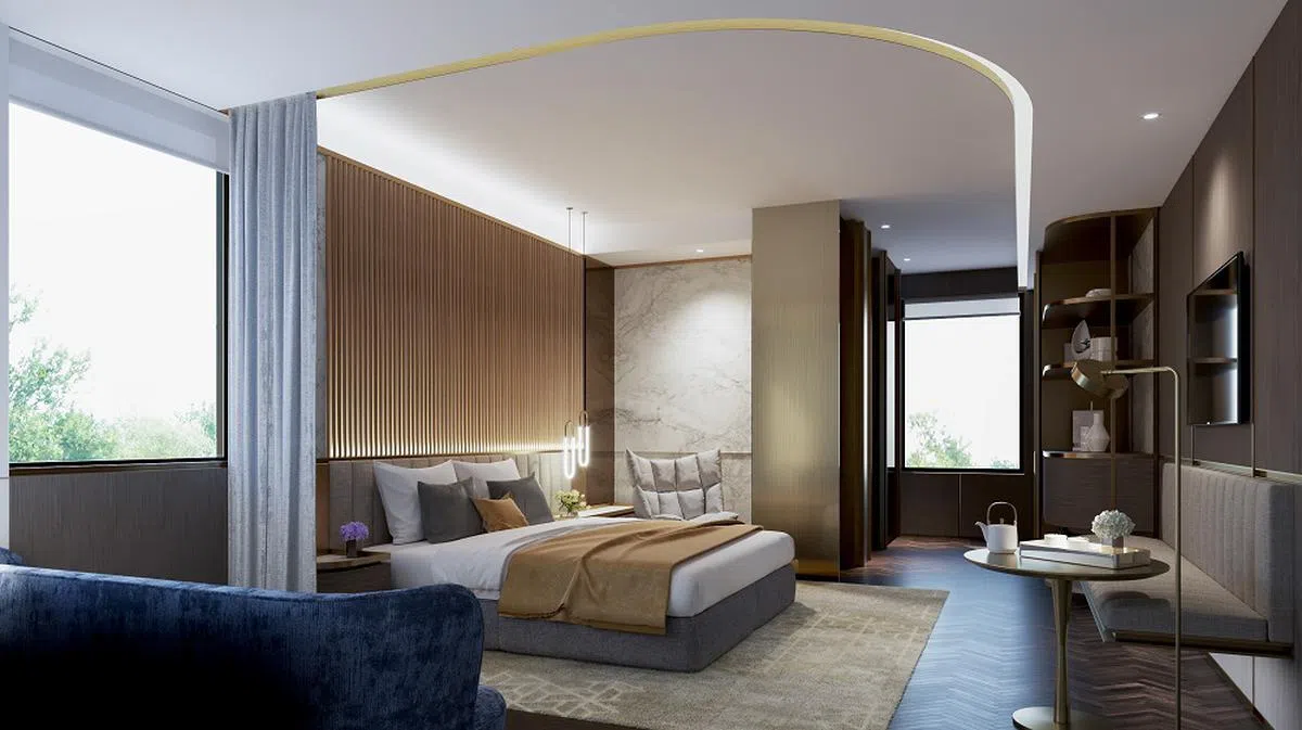 在这样的房间睡28天，你愿意付2万5000新元吗？（Kai Suites脸书）