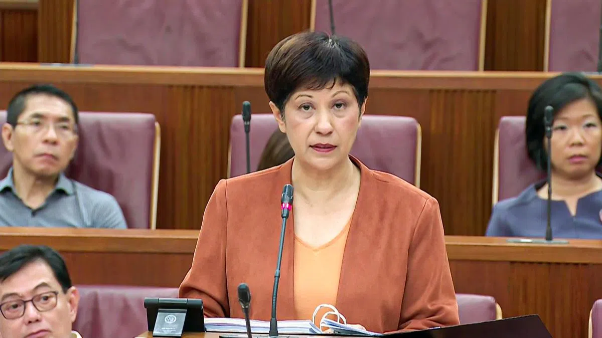 财政部第二部长英兰妮。（国会直播视频截图）