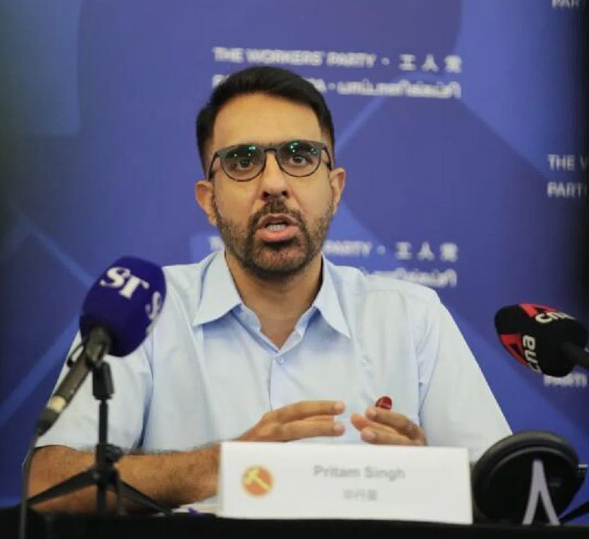  工人党秘书长毕丹星。（海峡时报） 