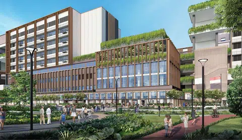 东部综合医院（Eastern General Hospital）预计在2029年至2030年间竣工。（新保集团构想图）