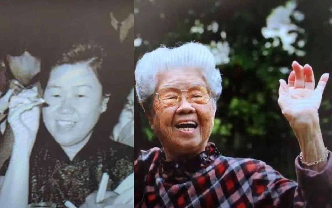 邬惠贞11月7日在睡梦中安详离世，享年108岁。（受访者提供／红蚂蚁制图）