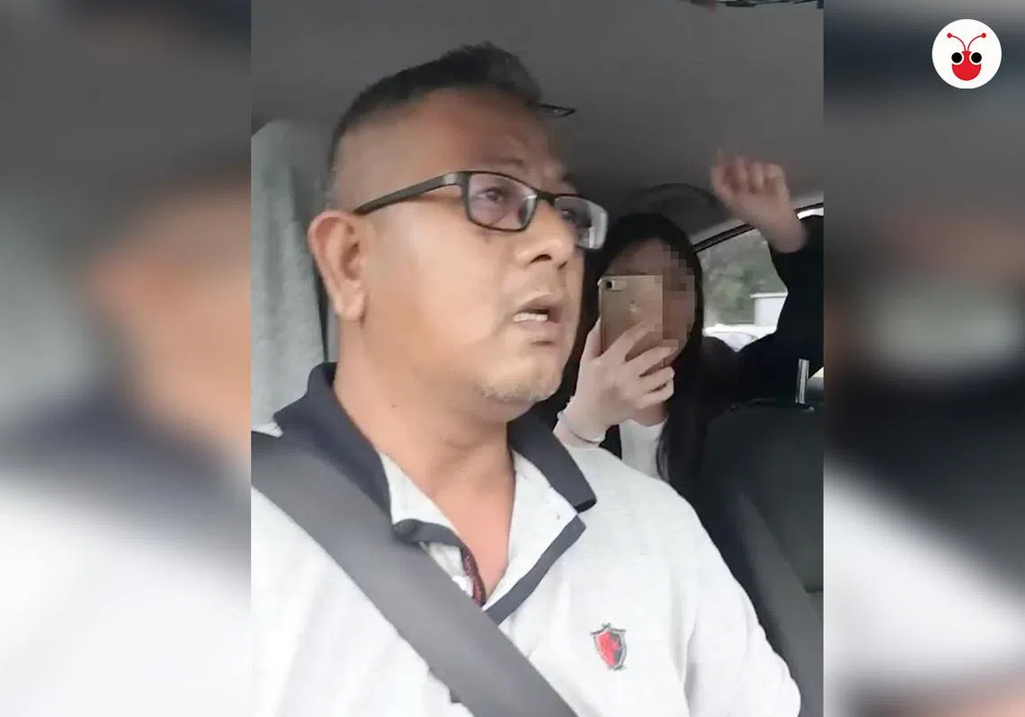 陆交局以未经授权录影和散布视频为由对Go-Jek司机卡马鲁扎曼（图）发出警告。（郭跃男制图）