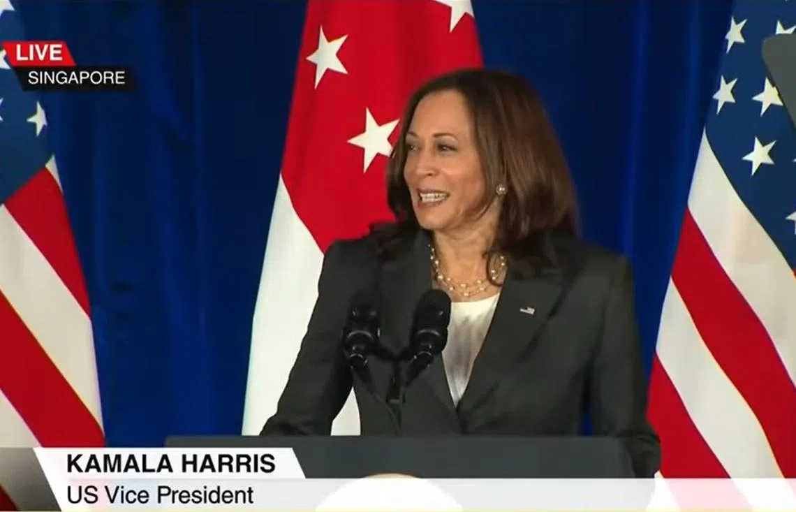 美国副总统哈里斯（Kamala Harris）。（视频截图）