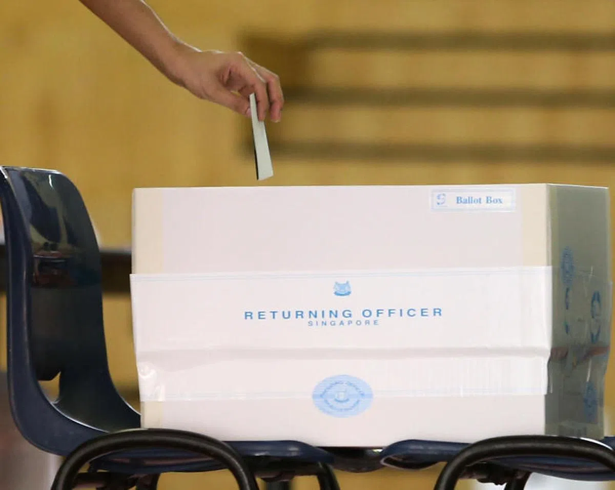  2015年大选投票日。（联合早报） 