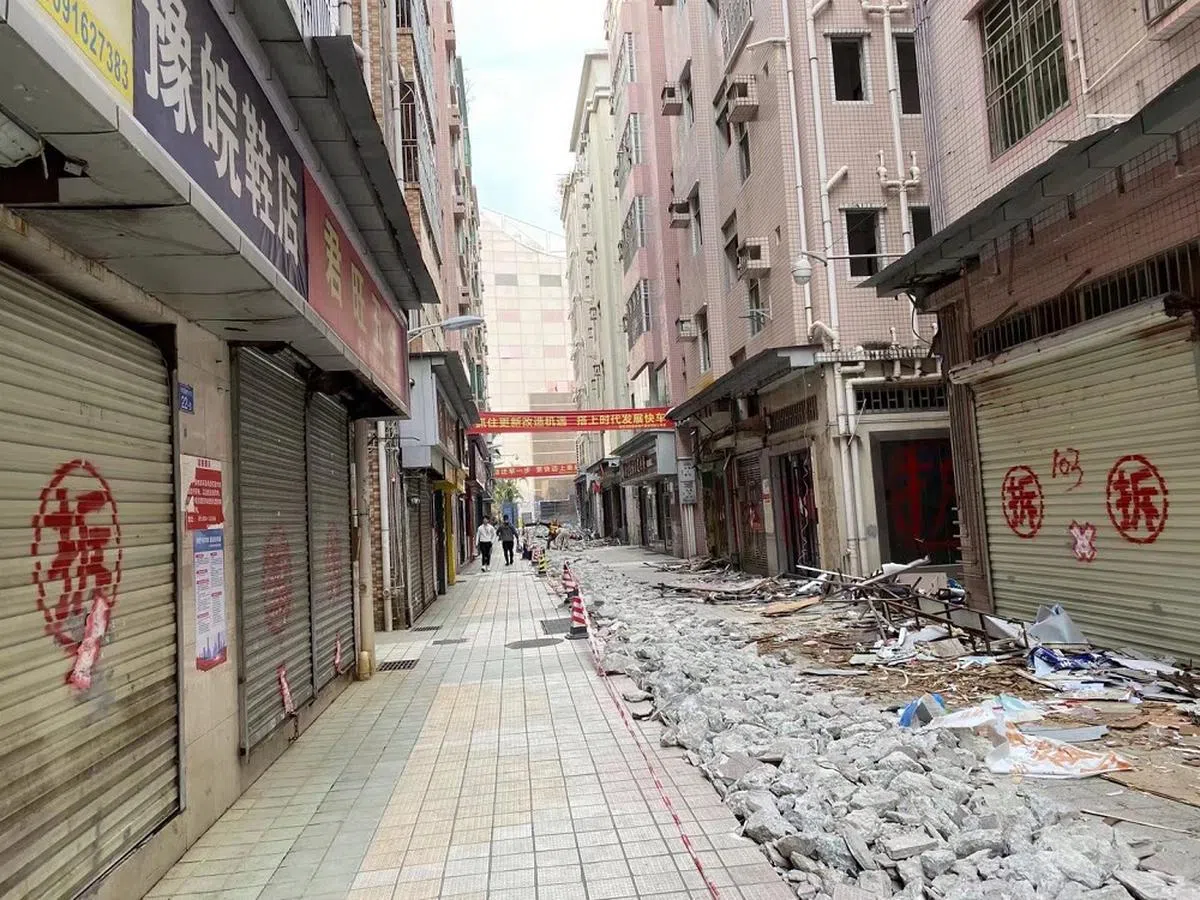 深圳被拆迁的城中村。（王晴提供）