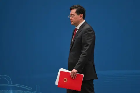 中国外交部长秦刚至今已在公众视野“消失”长达三周。（路透社）