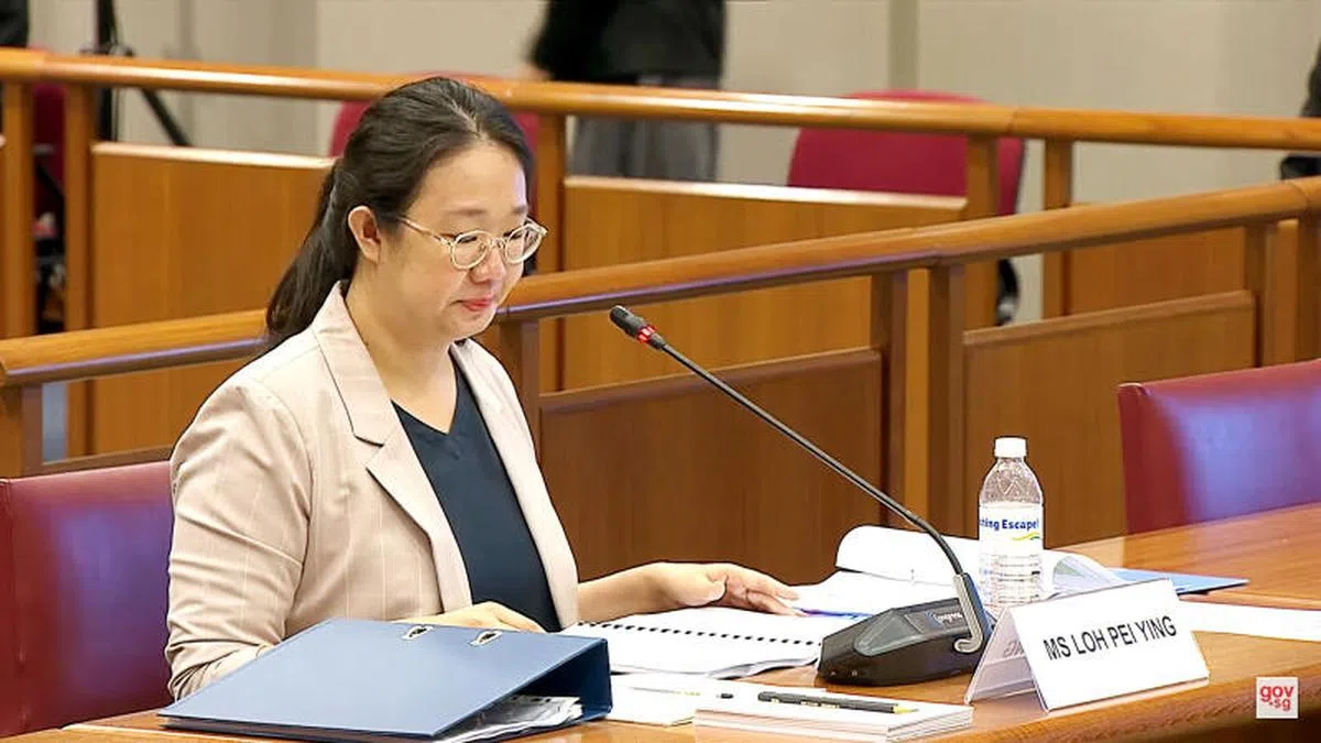 辣玉莎的秘书助理罗佩英在特权委员会供证时哽咽，表示自己加入工人党长达10年，但强调对国家诚实非常重要。（GOV.SG视频截图）
