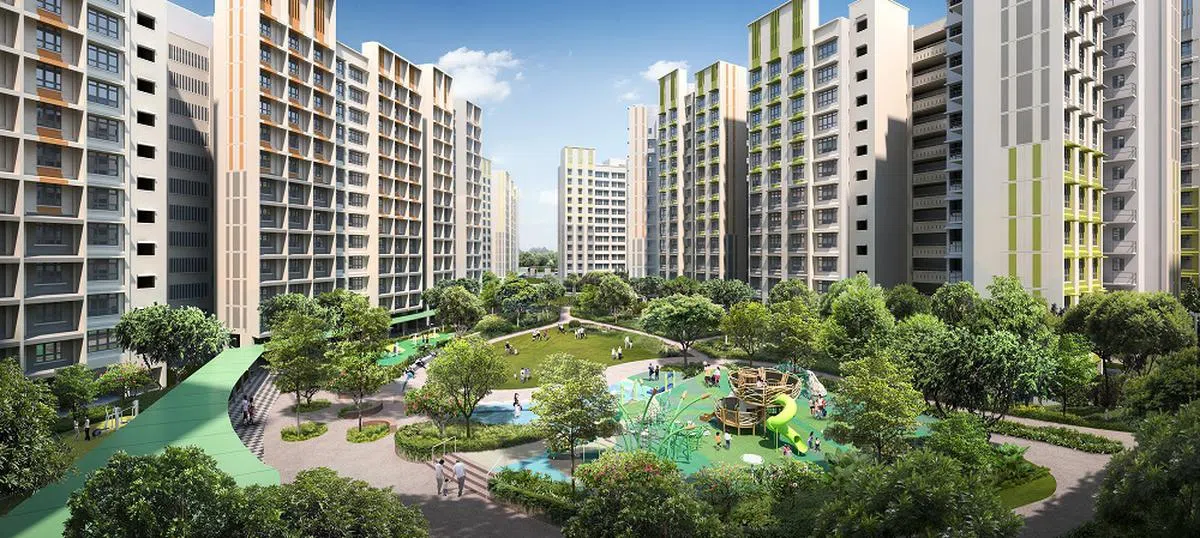 Parc Meadow @ Tengah 预购组屋建筑构想图。（新加坡建屋发展局）