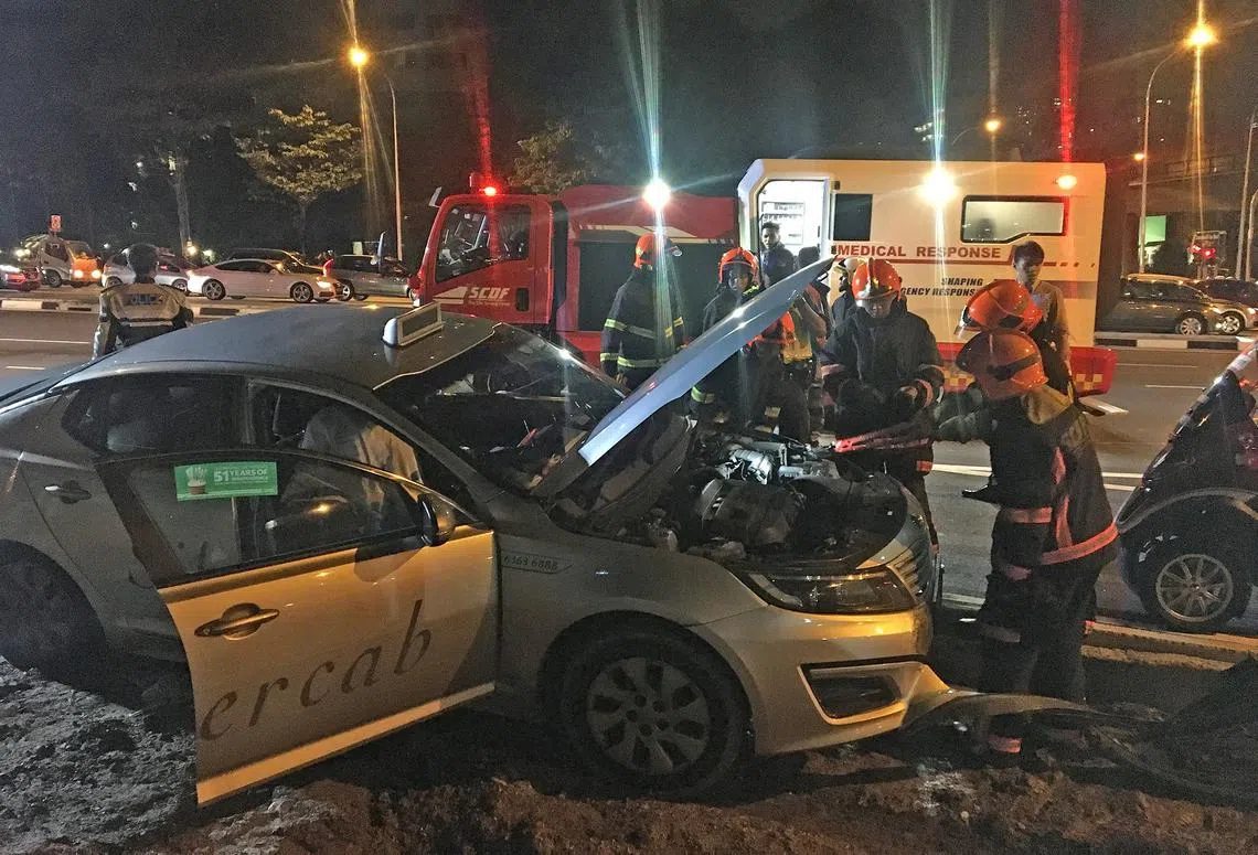 金文泰恐怖车祸现场。（新明日报）