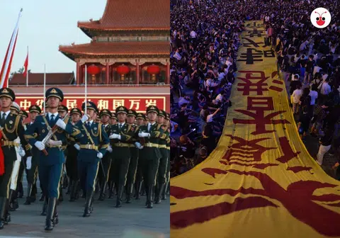 香港反送中示威者积极串连，准备在中国70周年国庆当天上街游行抗争。（李国豪制图）