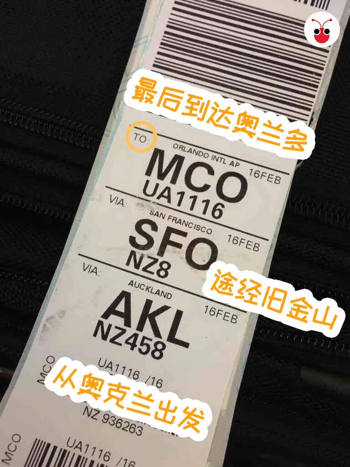  行李标签上会标明出发地和目的地（互联网，郭跃男制图） 