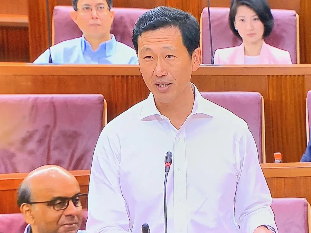 教育部长王乙康3月5日在国会发言。（国会视频截图） 