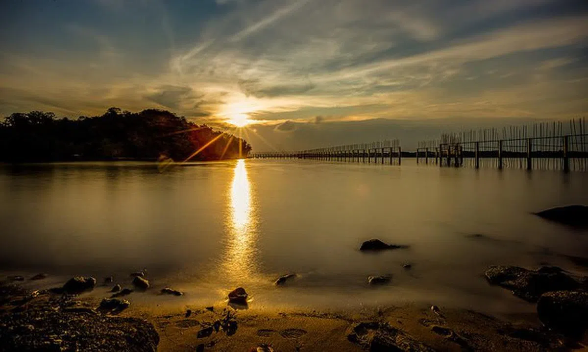  乌敏岛的夕阳。（互联网） 