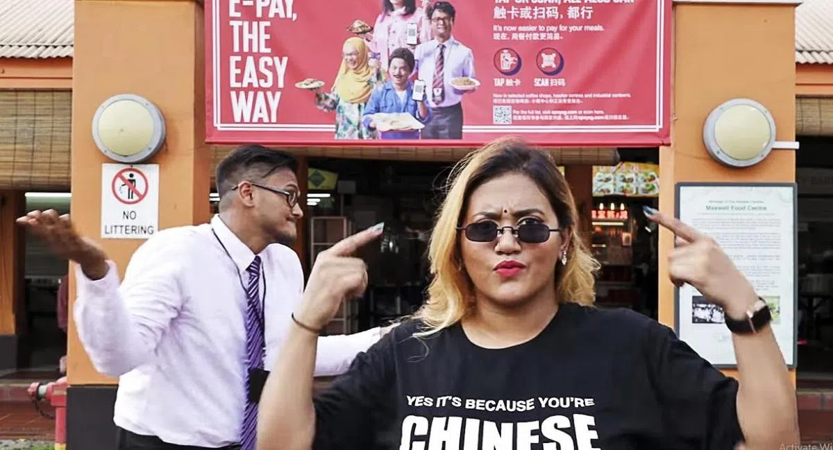  网红普丽蒂（Preeti Nair，简称 Preetipls）与哥哥说唱歌手苏峇士（Subhas Nair）制作并上载视频，还击令他们不满的广告，但视频内容或触犯法律。他们已应资讯通信媒体发展局的要求取下视频。 （互联网） 