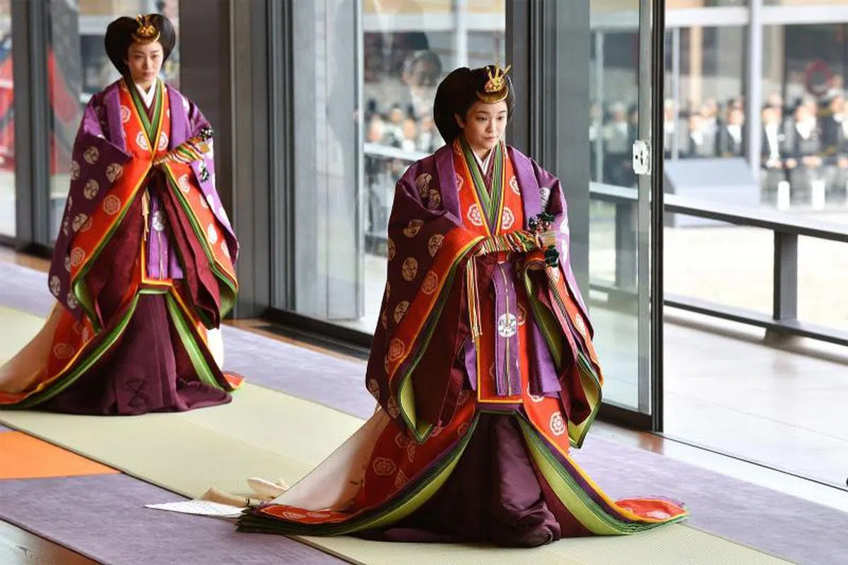 2019 年，在德仁天皇登基仪式上的真子公主。（法新社）