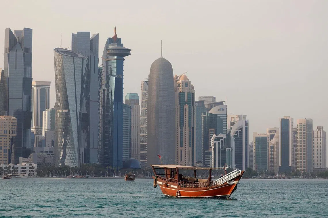 卡塔尔城市天际线