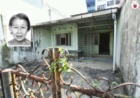 惹兰巴泰17号“凶宅”外观。小图为陈氏姐妹中的妹妹陈如碧。（谢静怡制图）