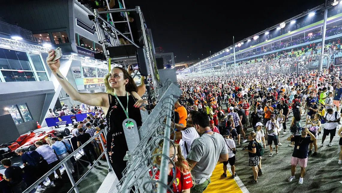 新加坡本月底将举办一级方程式（F1）夜间赛事。图为2019年活动现场情况。（联合早报）