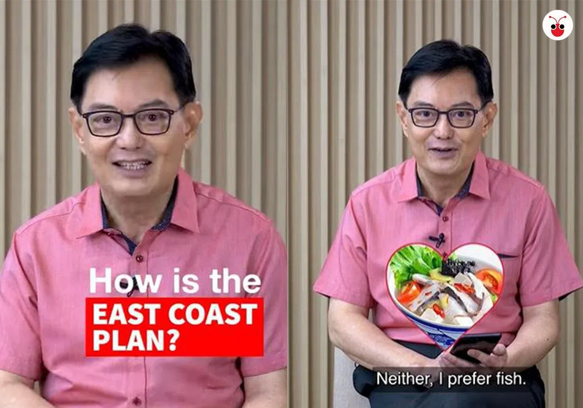 王瑞杰副总理开设社交媒体Instagram账号两周年，今早上传了“有问必答”视频，以自嘲幽默的口吻回复网民提问。（王瑞杰面簿视频截图 / 红蚂蚁制图）