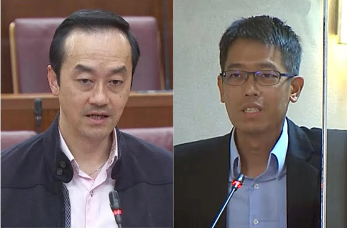  全国职工总会副秘书长许宝琨医生（左）与工人党阿裕尼集选区议员严燕松。（红蚂蚁制图） 