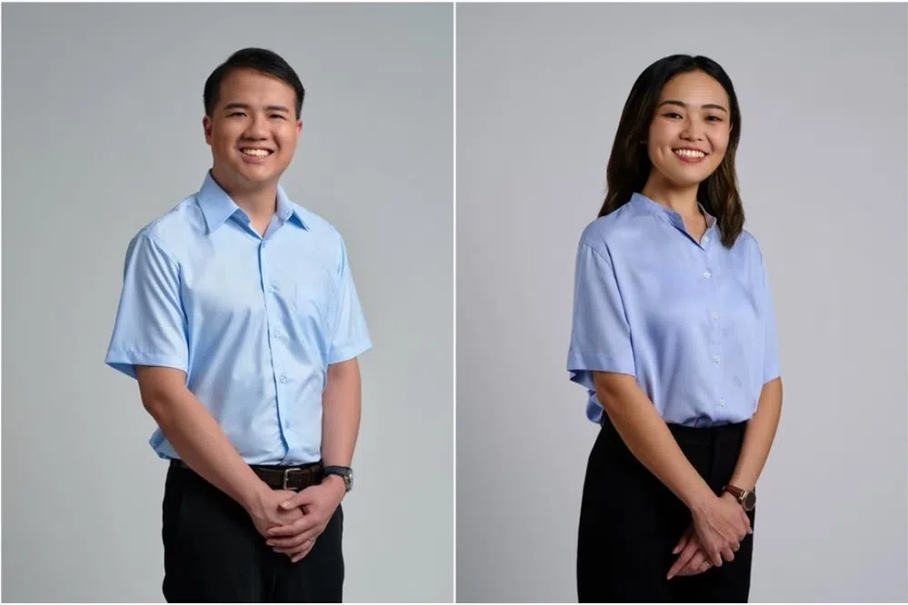 工人党非选区议员刘宇扬（左）和蒋佩姗（右）。