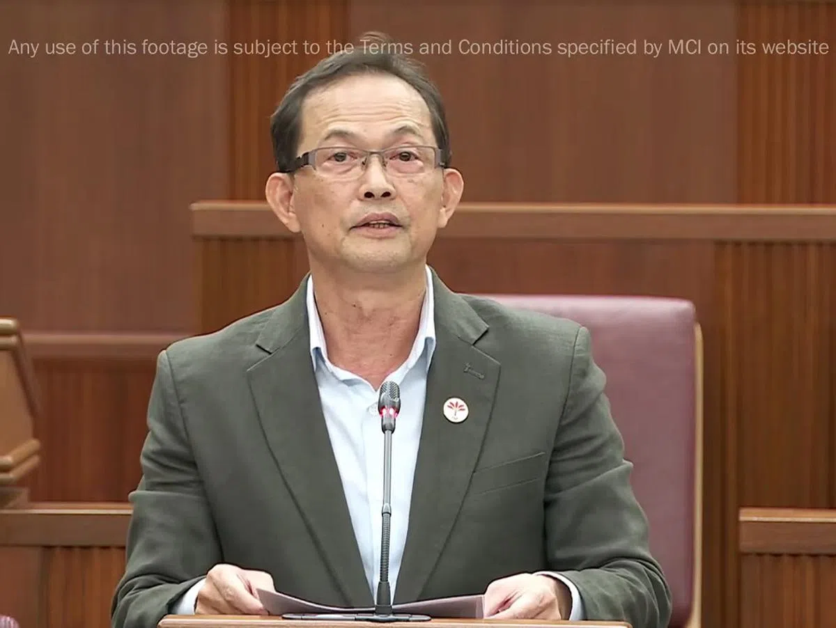 新加坡前进党非选区议员梁文辉。（国会视频截图）
