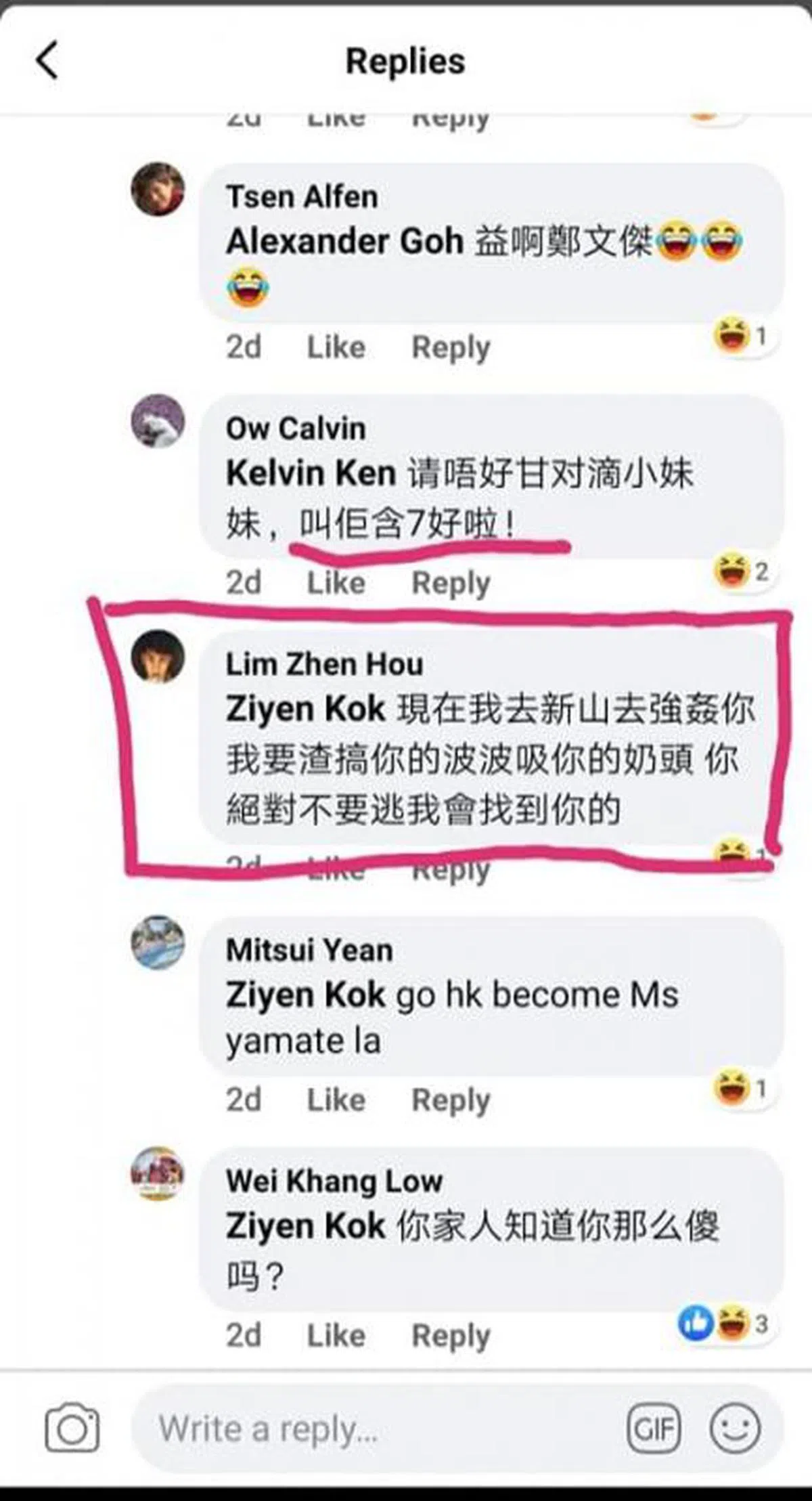  （Ziyen Kok面簿） 