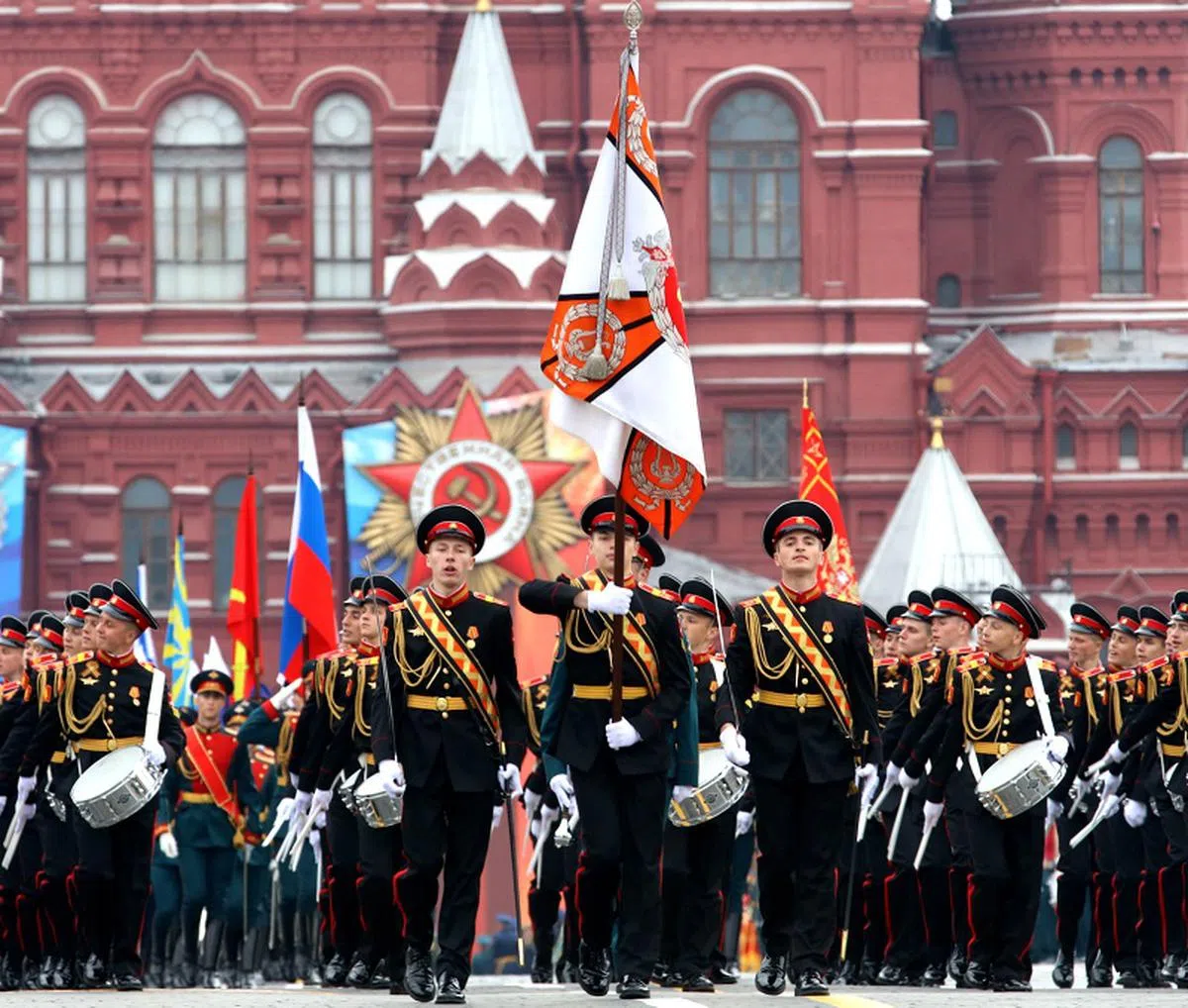  5月9日是俄罗斯卫国战争胜利日，莫斯科红场阅兵仪式是当天的主要庆祝活动。（中新社） 