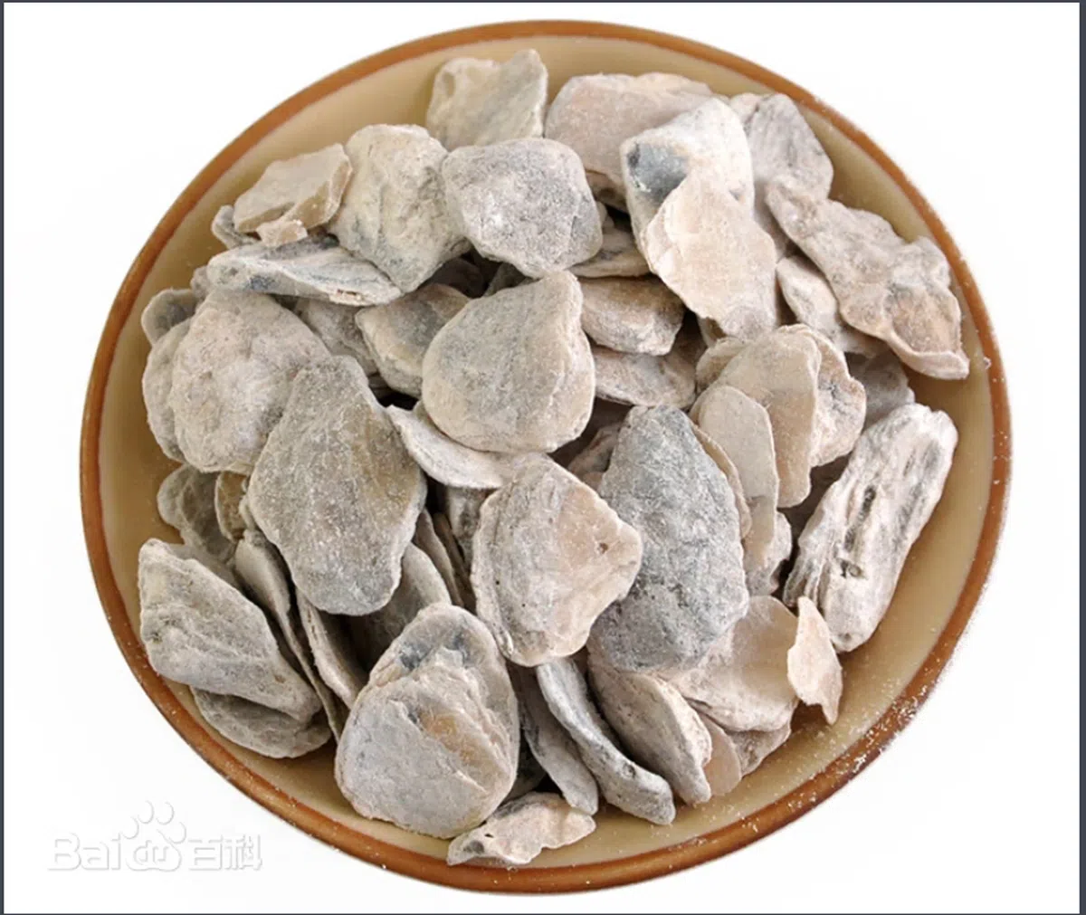 煅牡蛎。（百度百科）