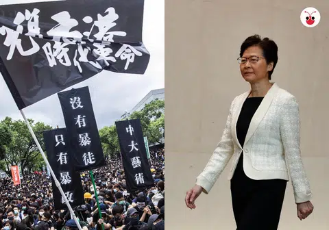 香港困局难解，林郑月娥记者会称从未请辞反驳“若有选择会辞职”说法。（李国豪制图）