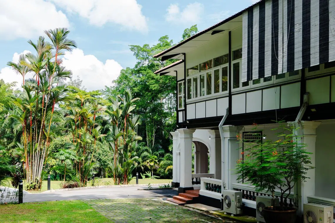 新加坡的标志性黑白洋房。（新加坡土地管理局脸书）