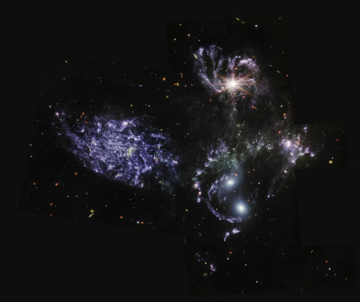 史蒂芬五重星系（Stephan’s Quintet）。（路透社）