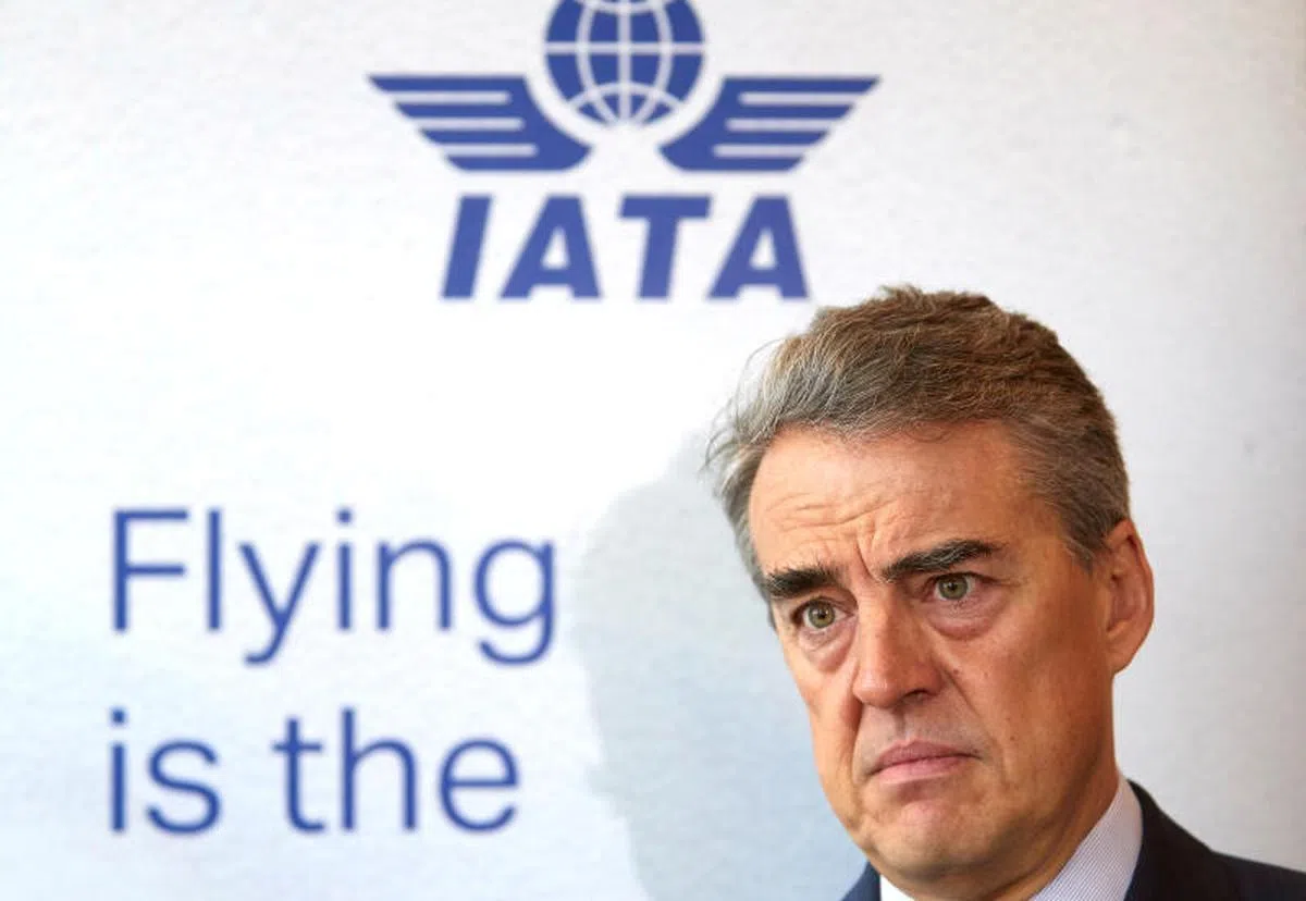  国际航空运输协会（IATA）首席执行官亚历山大（Alexandre de Juniac）。他即将于下个月卸任，交棒给国际航空集团（IAG）前首席执行官威利（Willie Walsh）。（路透社） 