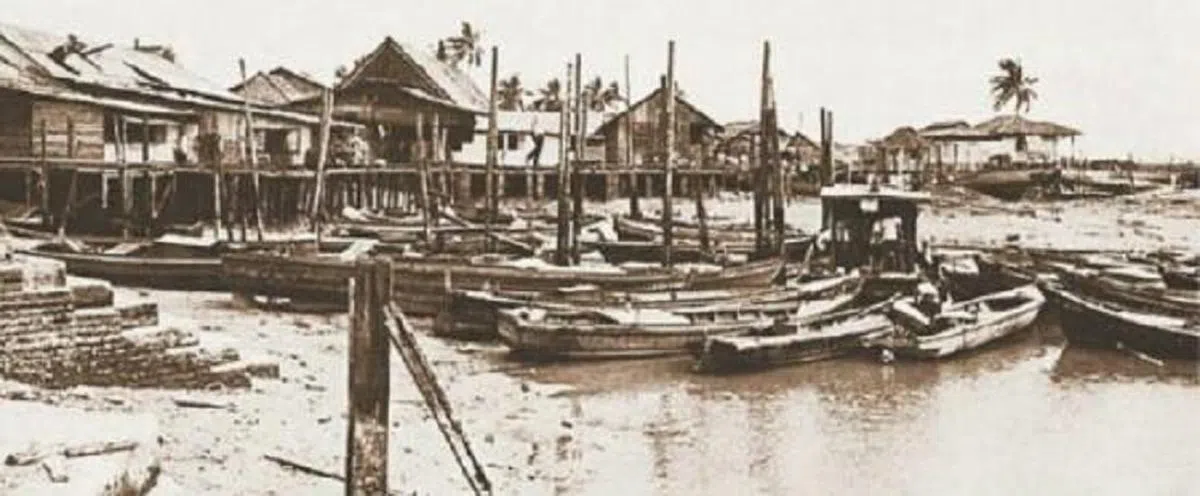 1960年代位于大士的渔村。（Wordpress）