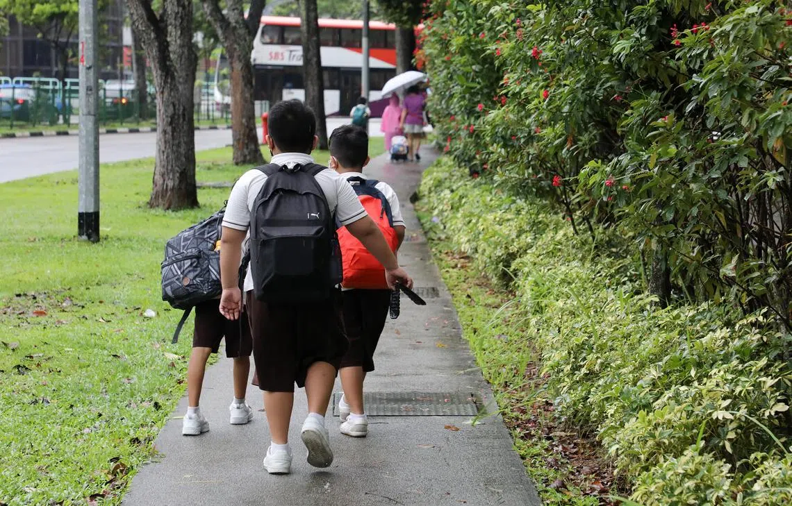 这几位同学下课后是到游乐场玩耍，还是上才艺班？（联合早报）