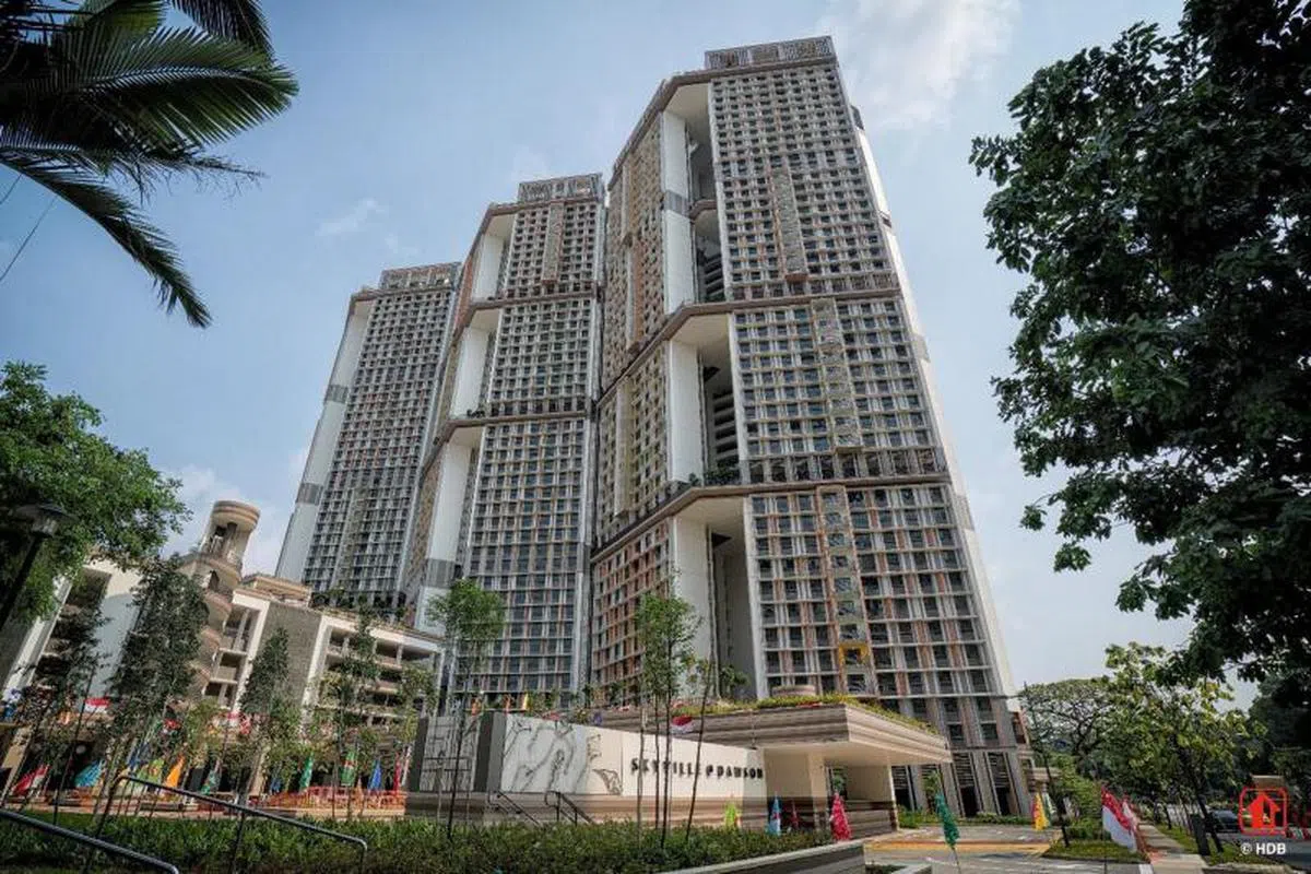  位于女皇镇老区的Skyville@Dawson预购组屋的环保设计获建设局颁发白金奖。（建屋发展局） 