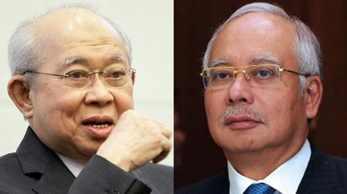  姑里（左）与前首相纳吉。（红蚂蚁制图） 