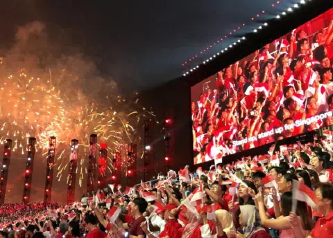 新加坡总人口已达570万人。（张丽苹摄）