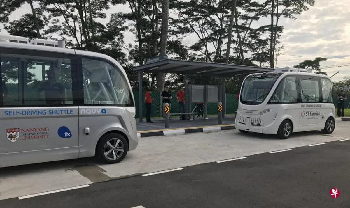  CETRAN无人驾驶车测试中心内将模拟各种公路设施，包括巴士站。（联合早报） 