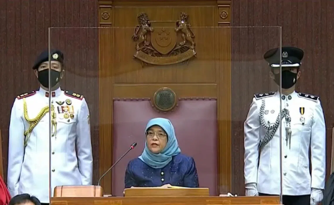 哈莉玛总统发表8月24日晚上8点在第24届国会开幕时发表施政方针。（视频截图）