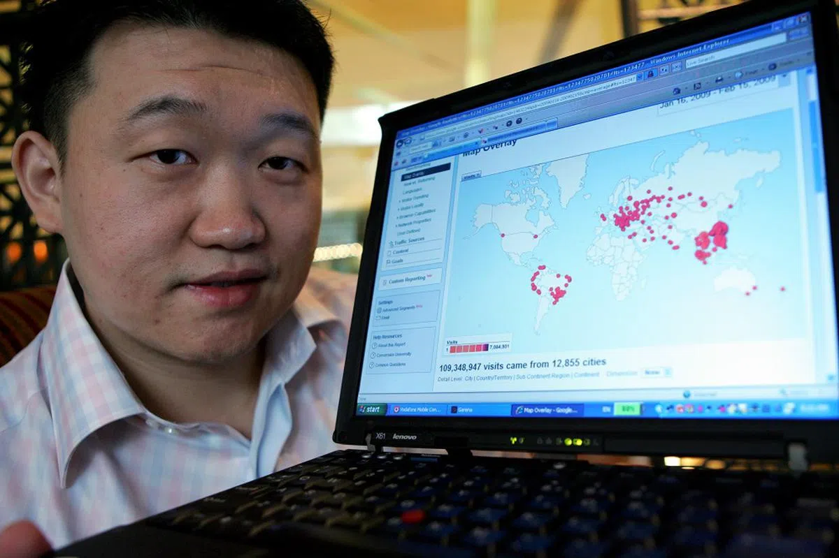 2007年，初来乍到的李小冬还是个热爱电子游戏，却一无所有的小伙子。（联合早报）