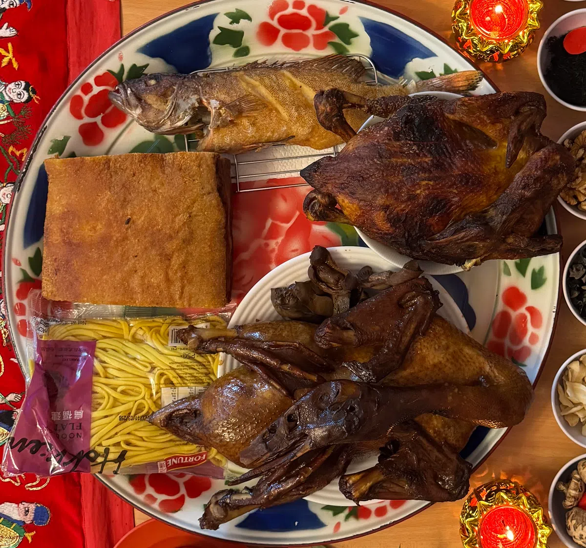 拜天公的五牲。（蒋谷摄）