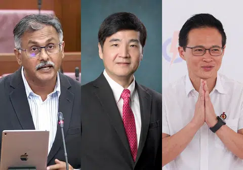 穆仁理（左）、王志豪（中）和朱倍庆（右）都曾挑战反对党强区。（红蚂蚁制图）